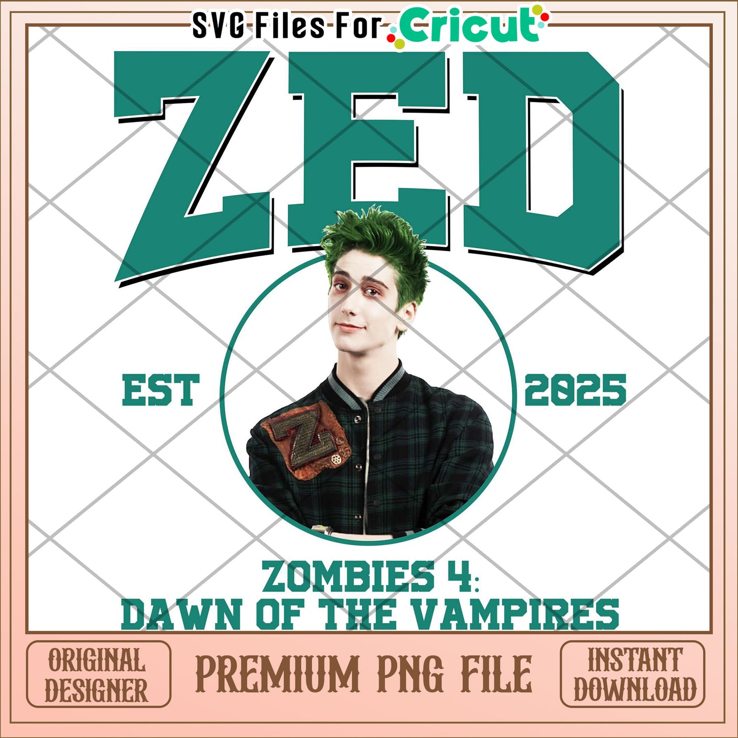 Zed descendants zombies png, disney teen movie png, zombie character design png