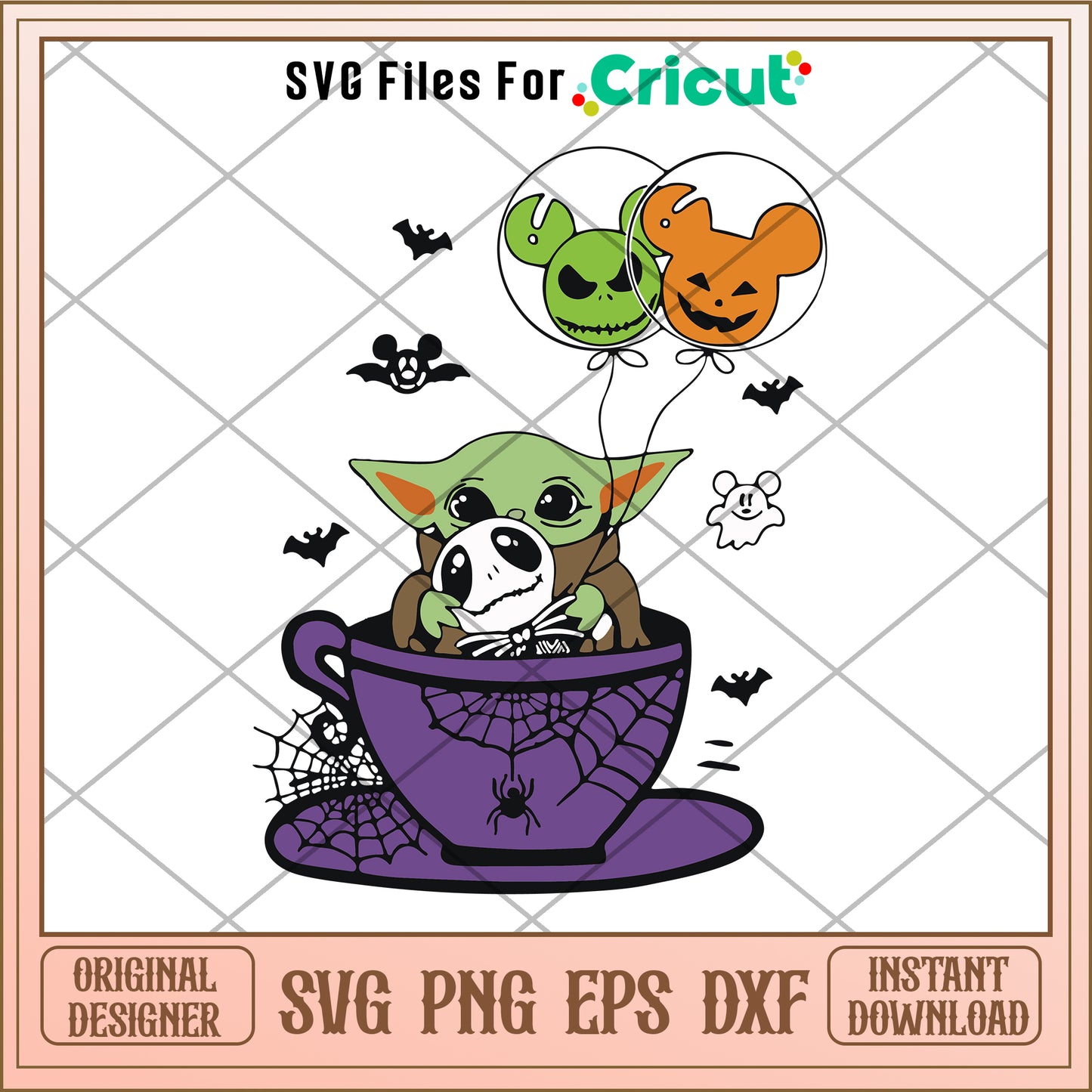 Cup of yoda tea halloween svg