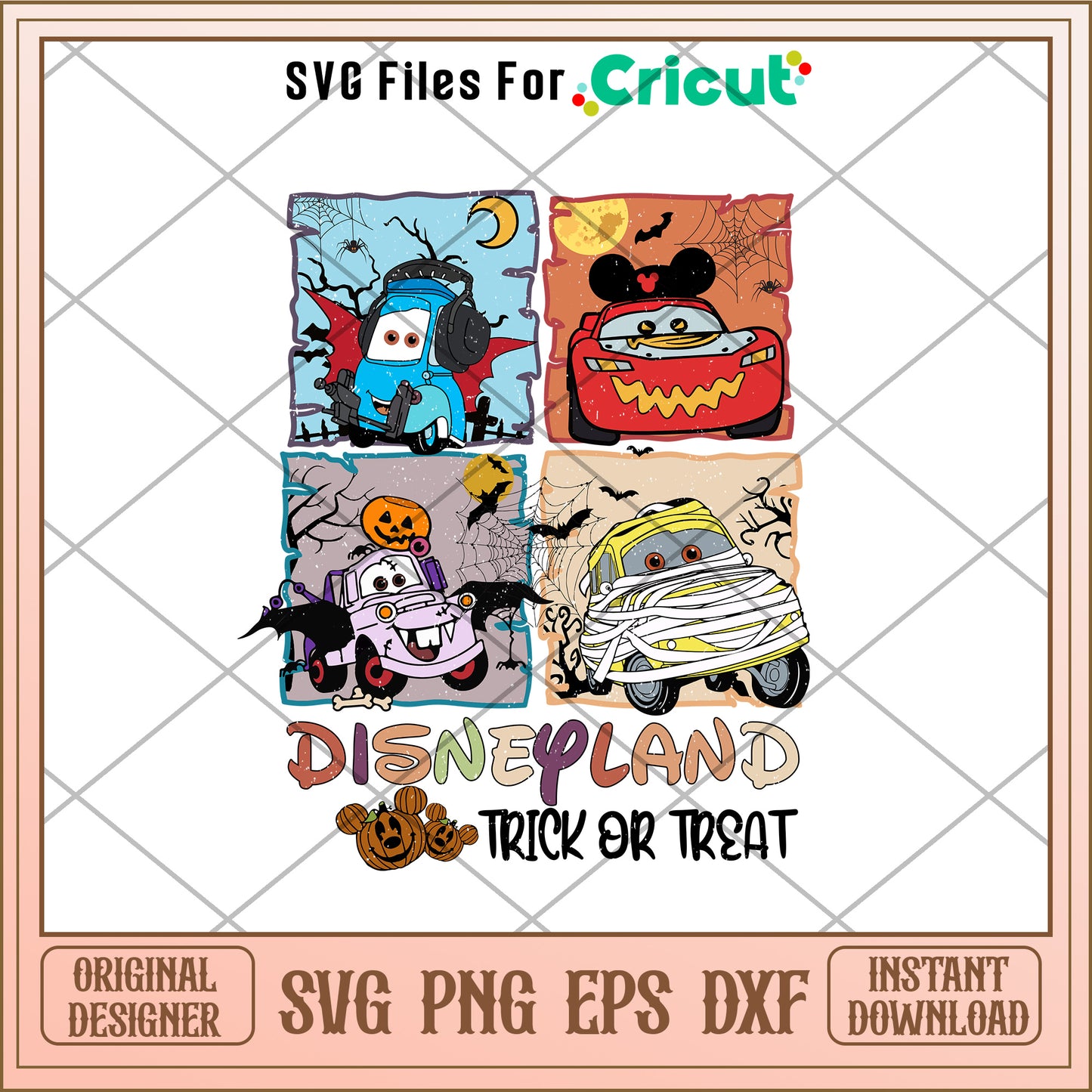 Disneyland car trick or treat svg