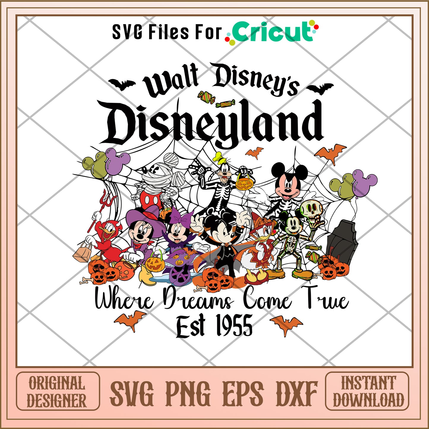 Mickey friends walt disney halloween svg