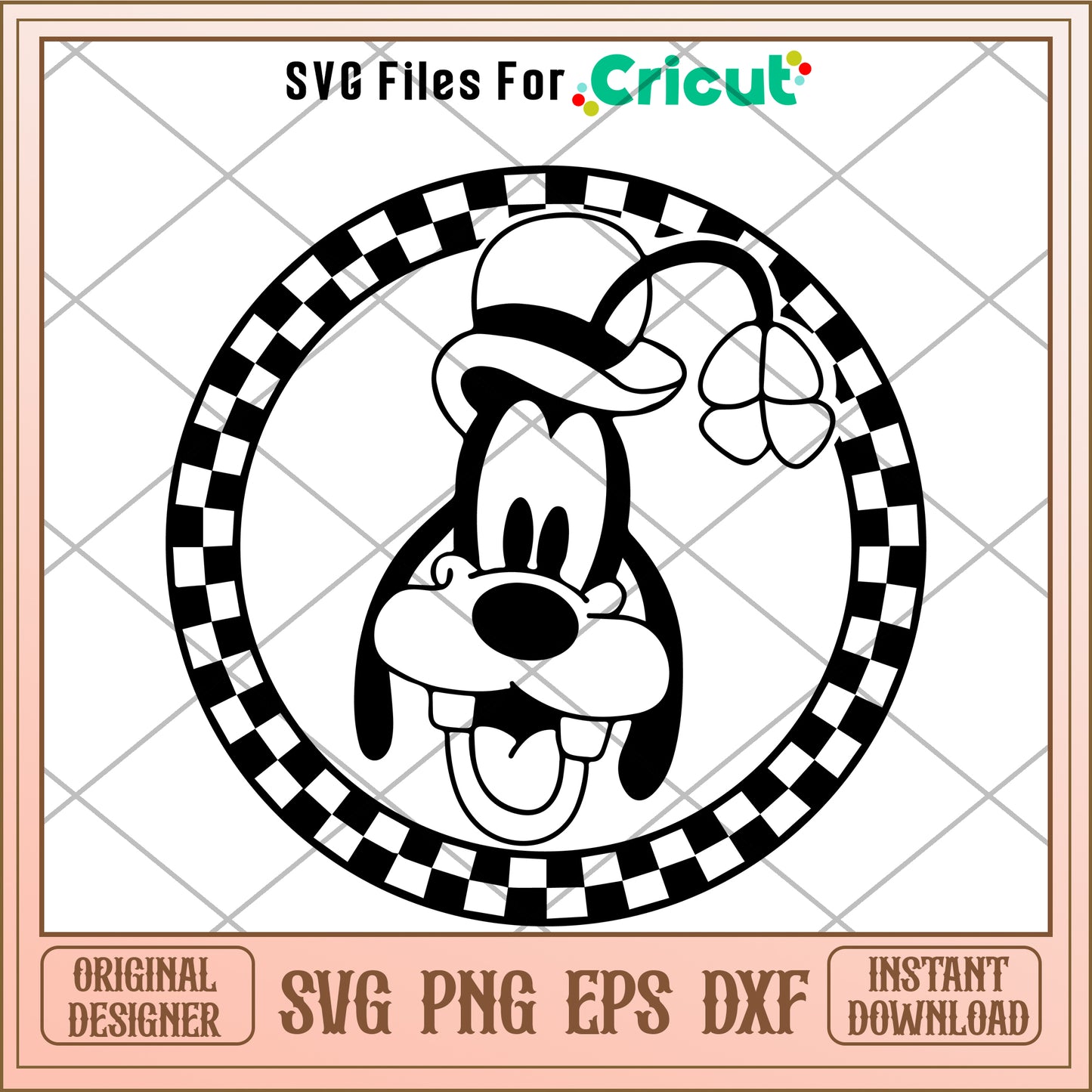 Mickey disney friends goofy circle SVG
