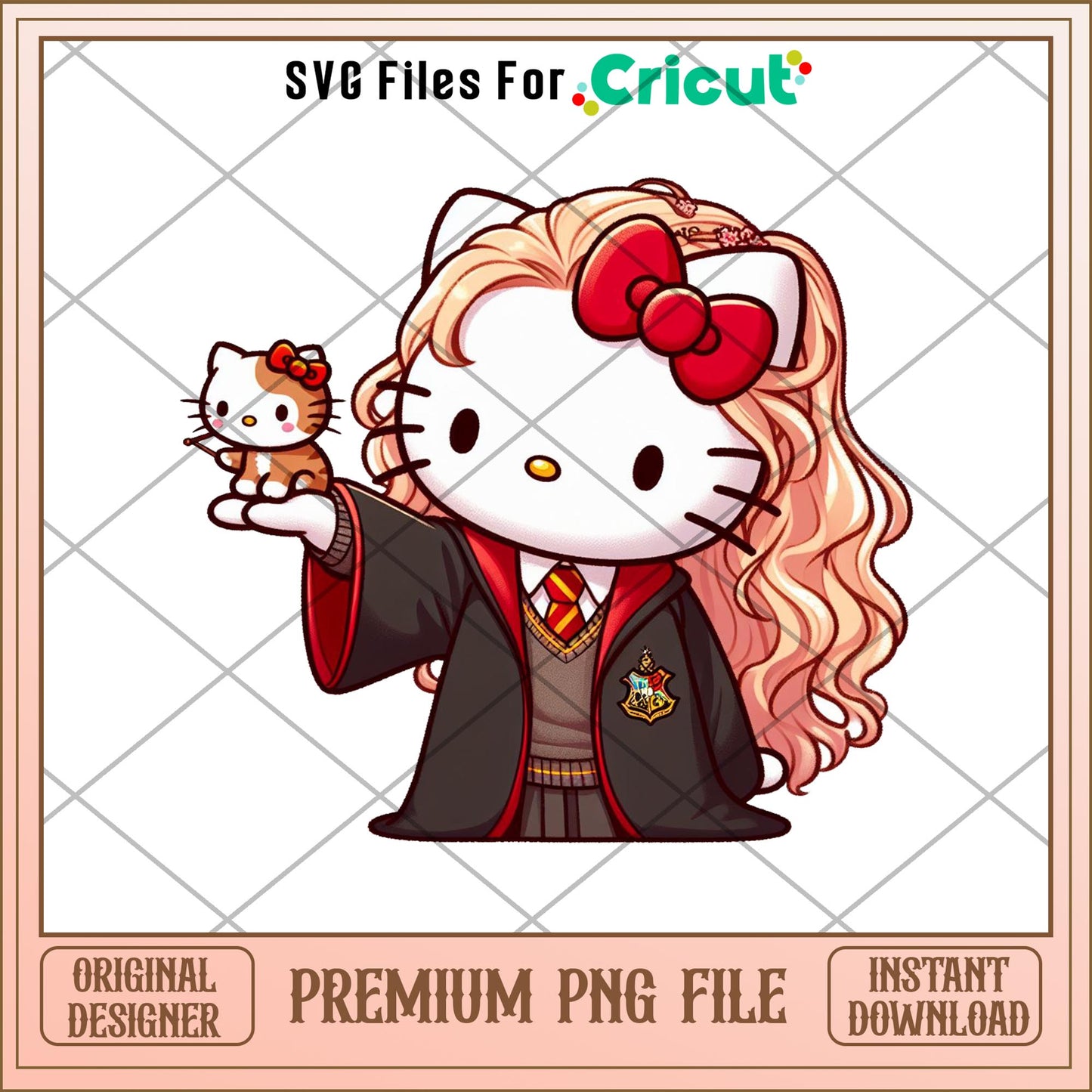 hello kitty Hermione Granger design png, potter png, digtal dowload