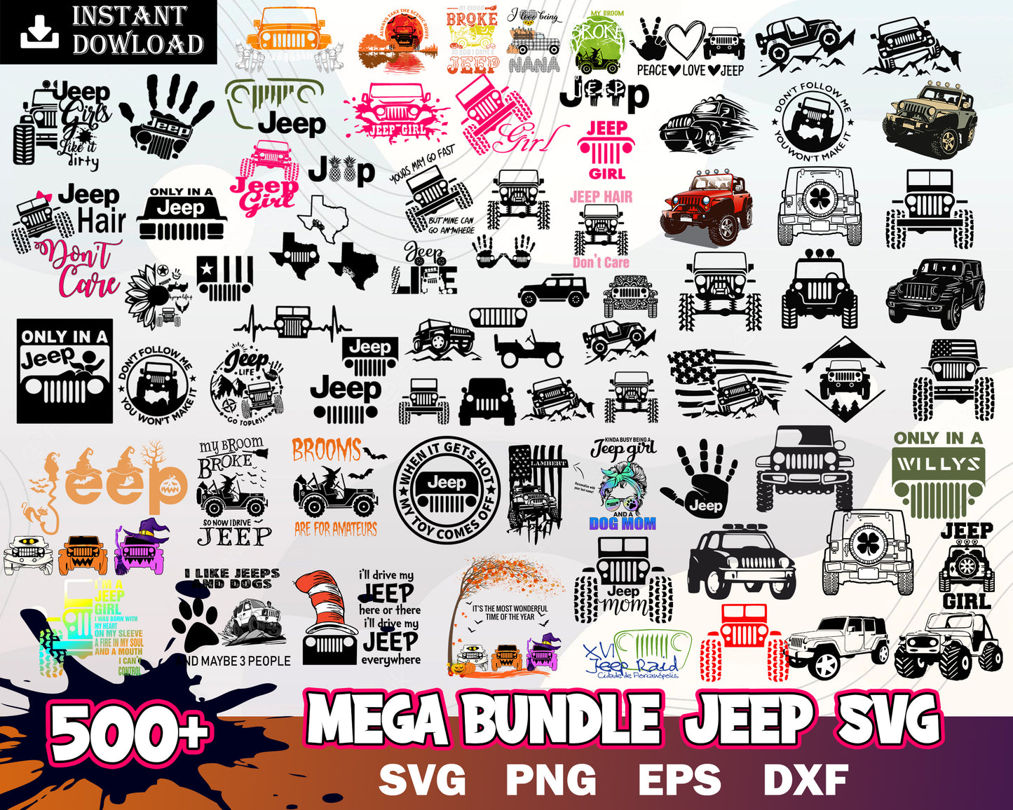 Jeep cars black white bundle design svg, jeep cars svg