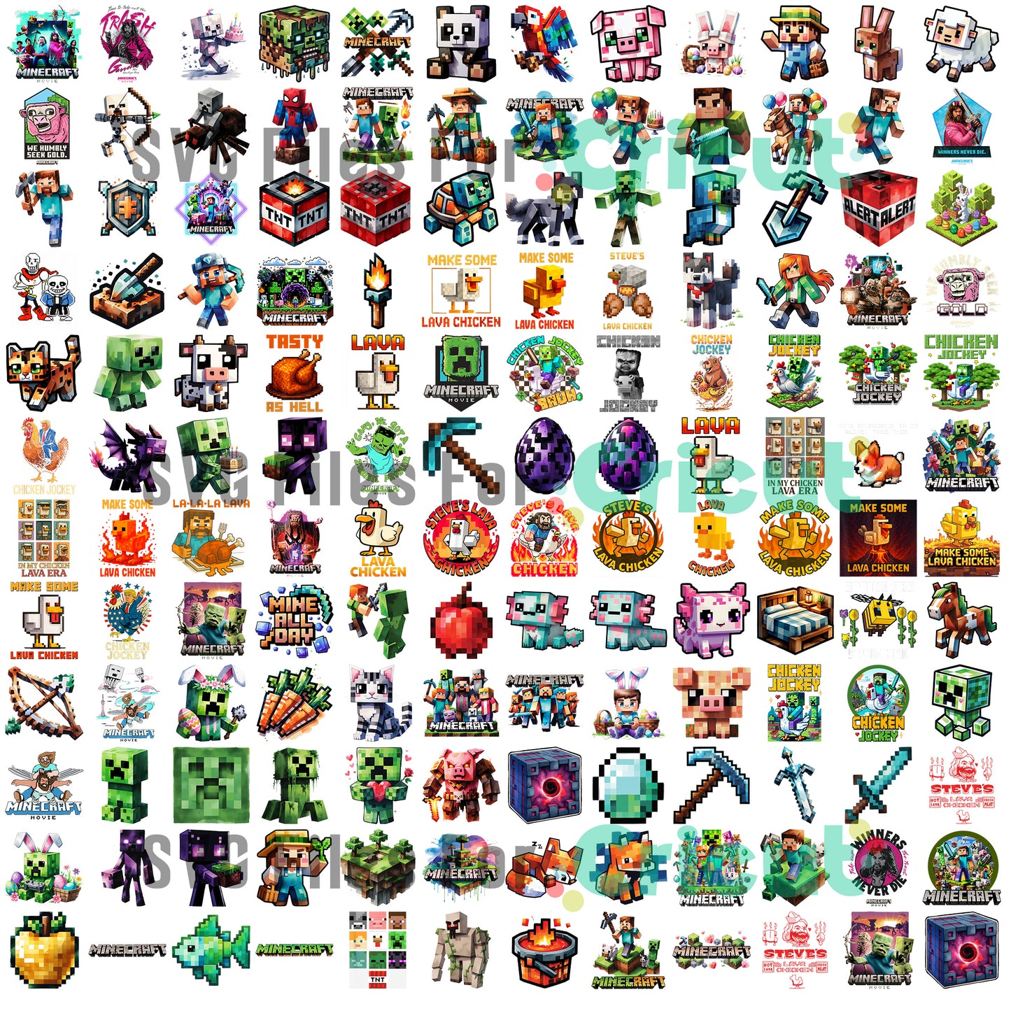 Minecraft PNG Design Mega Bundle, mine craft game png