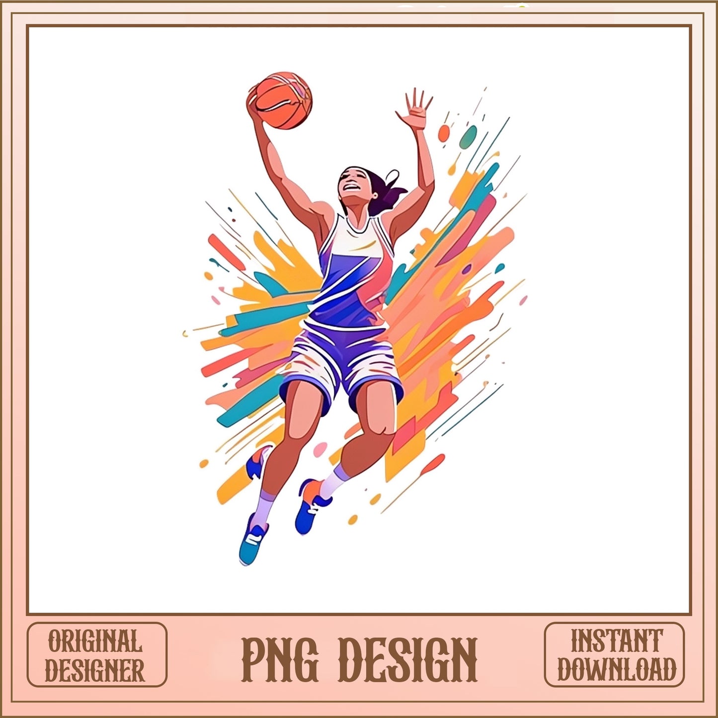 Girl Basketball Player PNG, Women Basketball Clipart, Sports PNG