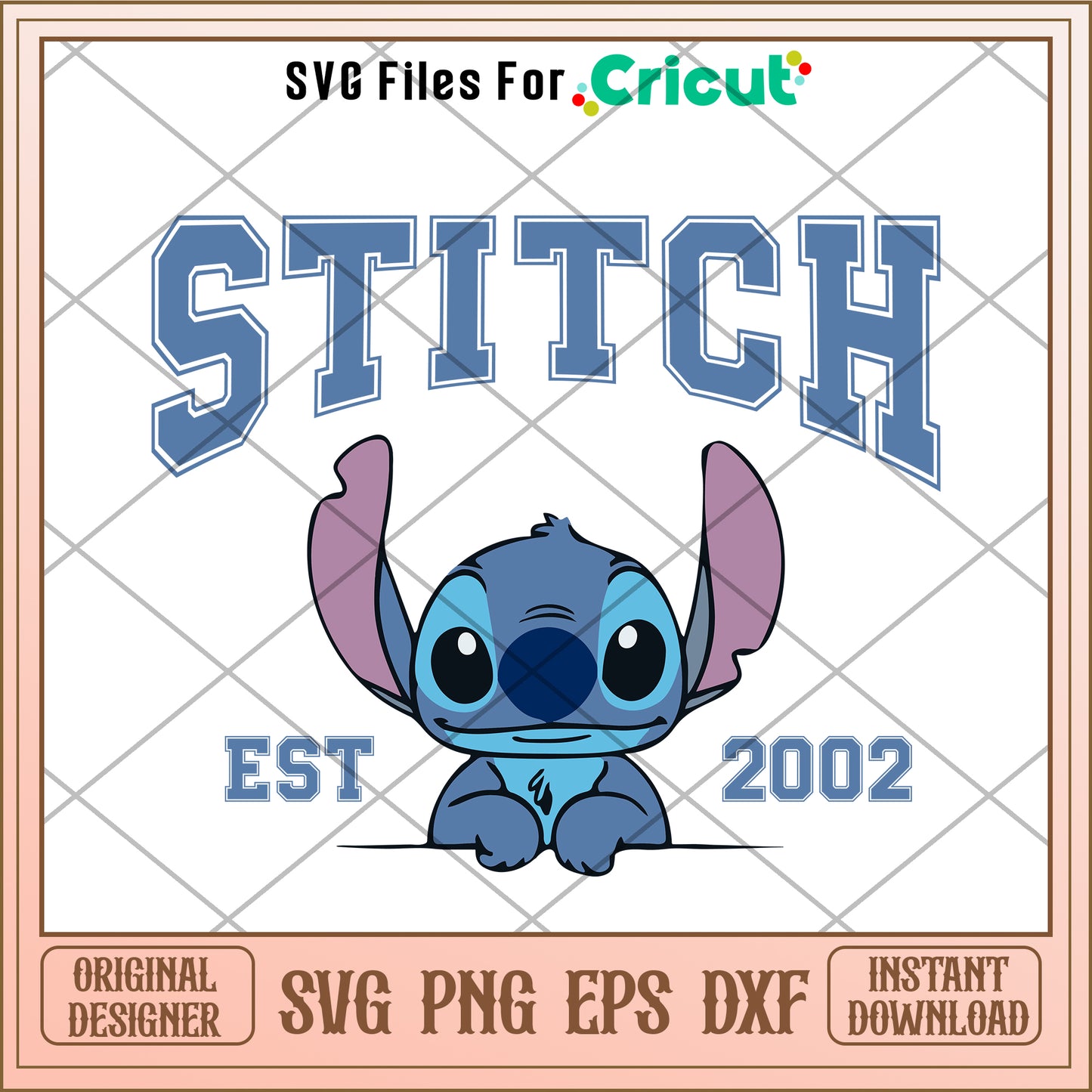Disney Stitch est 2002 SVG design