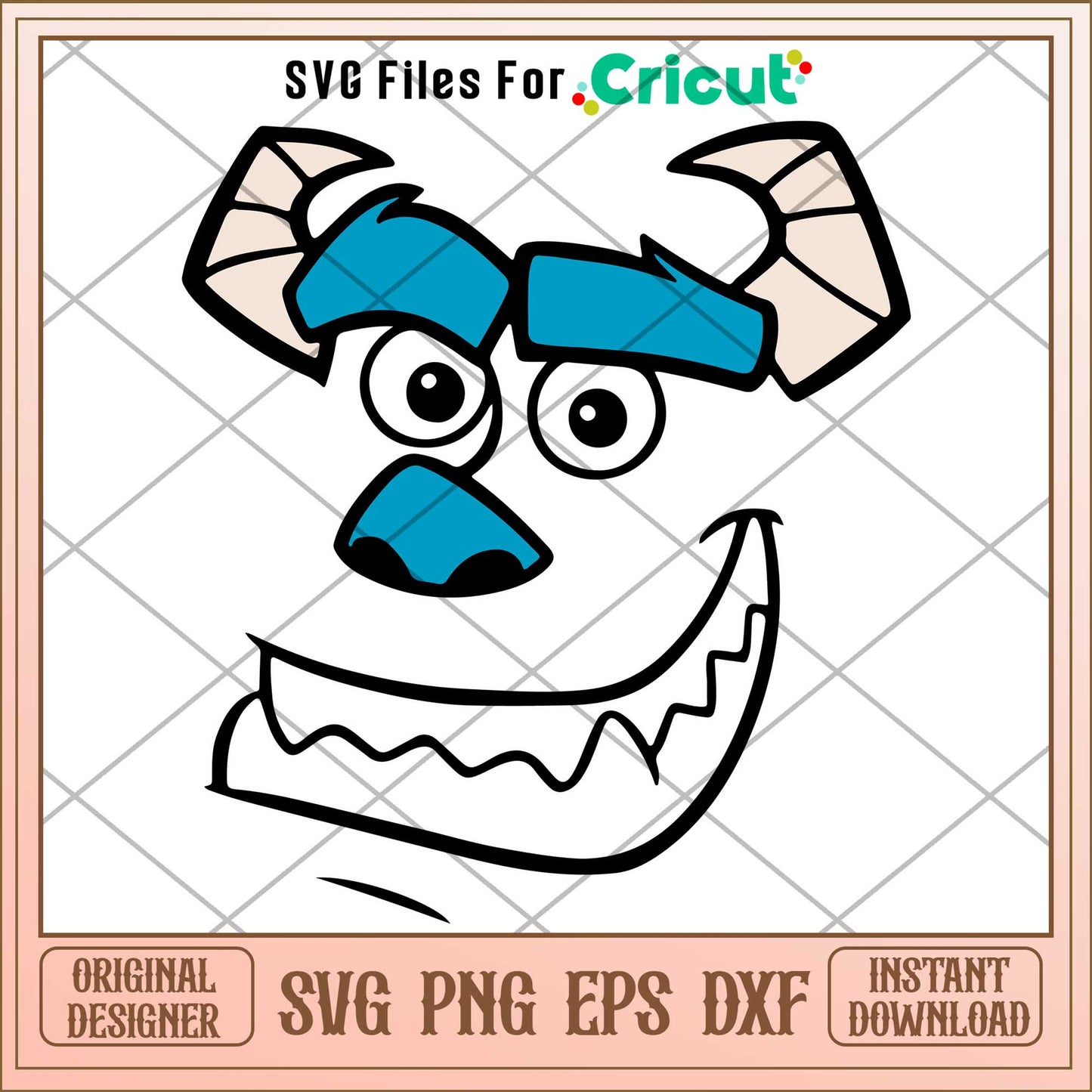 sully monsters inc head svg, monsters inc svg, Digital dowload