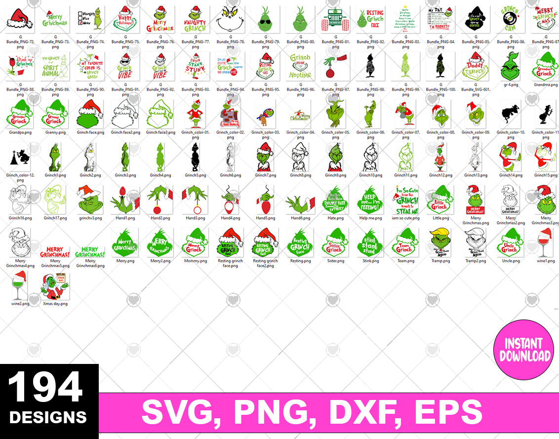 Grinch Svg Bundle