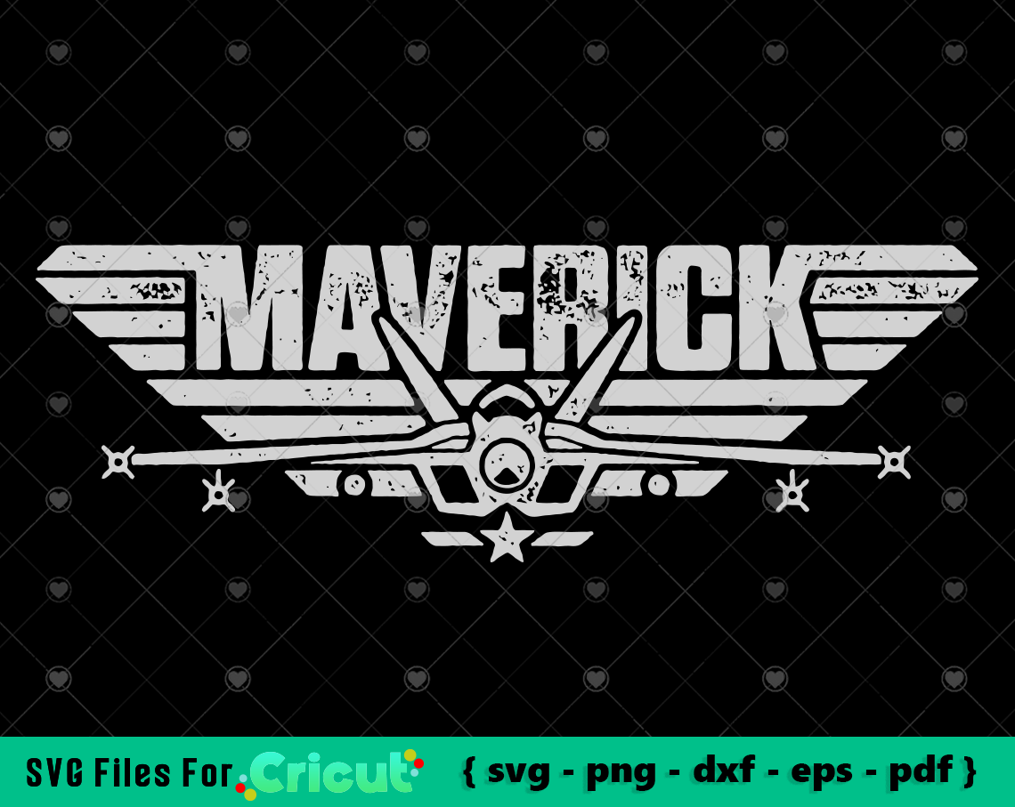 Top Gun Maverick Plane Logo vector, Maverick svg file for cricut
