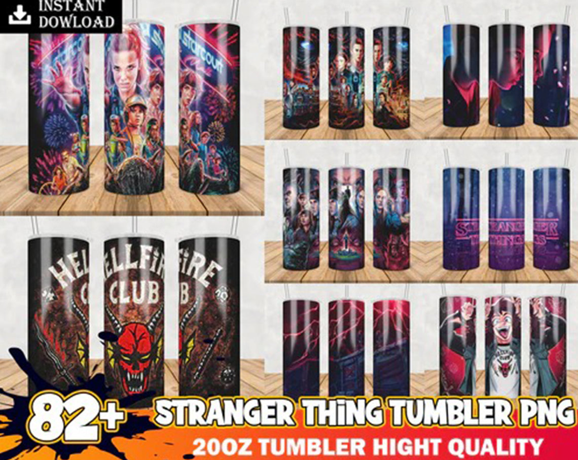 Stranger Things Tumbler Bundle, 82 Stranger Things tumbler for