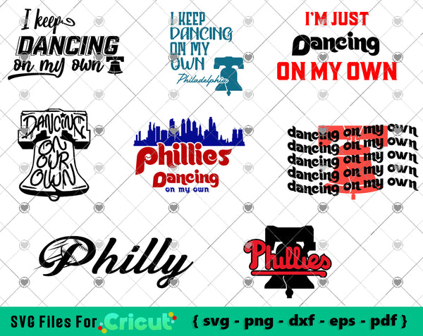 Philly Saying Dancing on My Own Raglan SVG