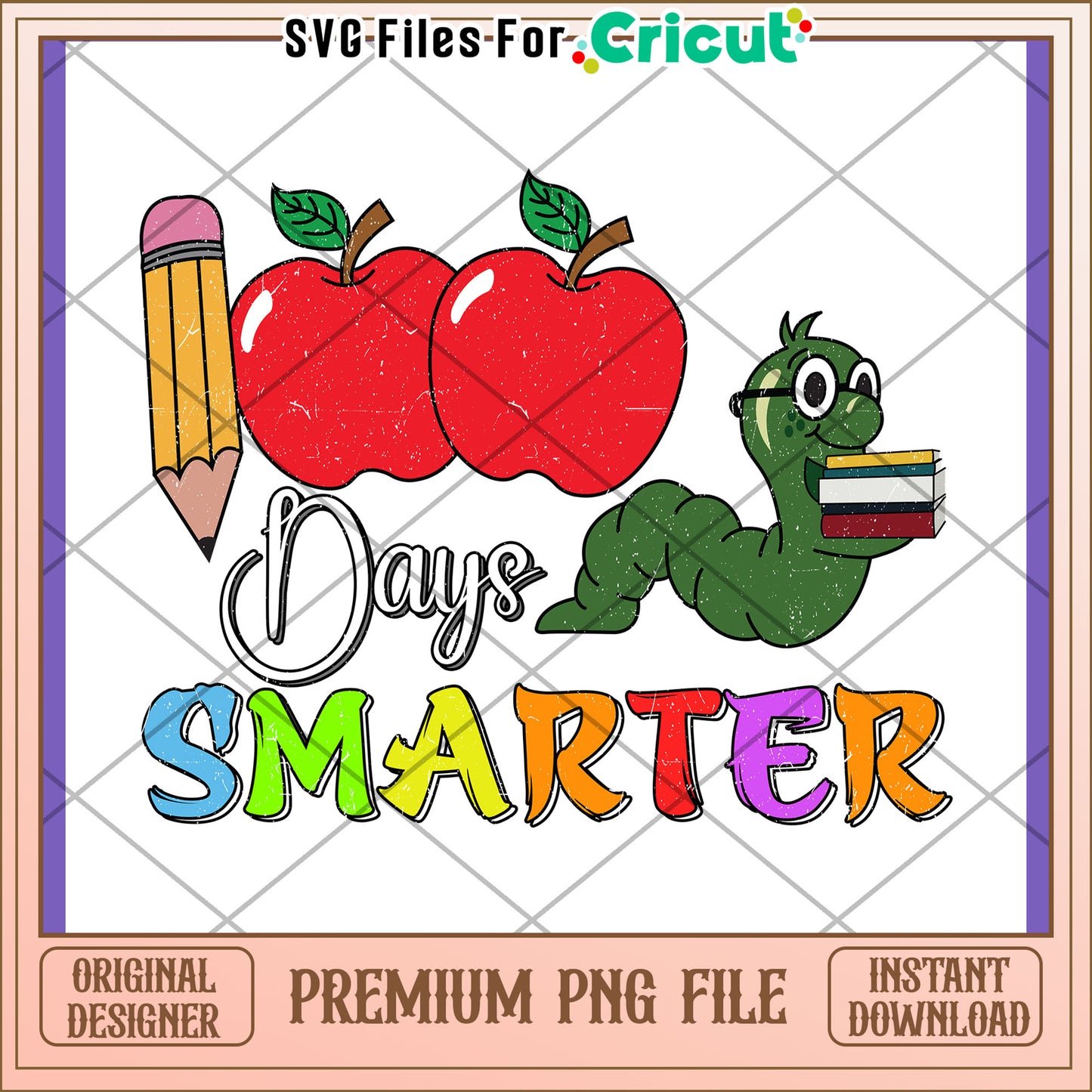 100 Days Smarter PNG Design