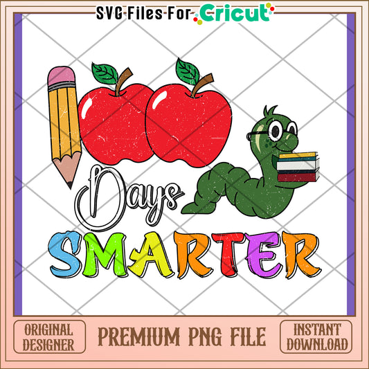100 Days Smarter PNG Design