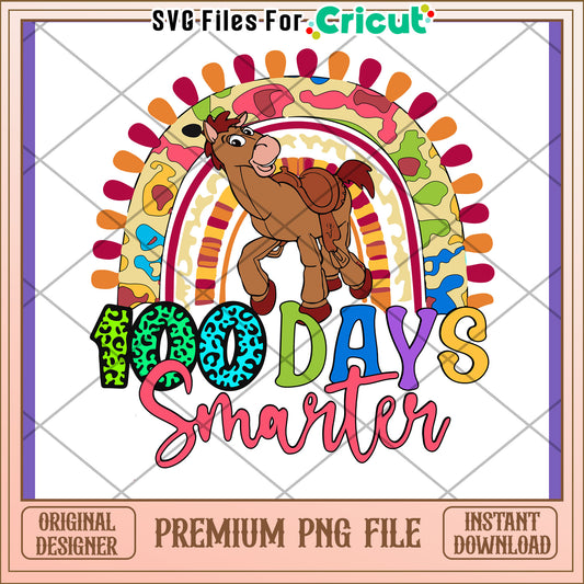 100 Days Smarter PNG Design Bullseye
