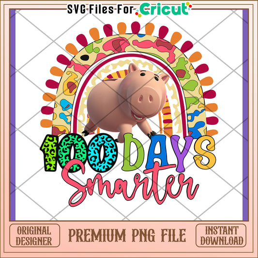 100 Days Smarter PNG Design Ham