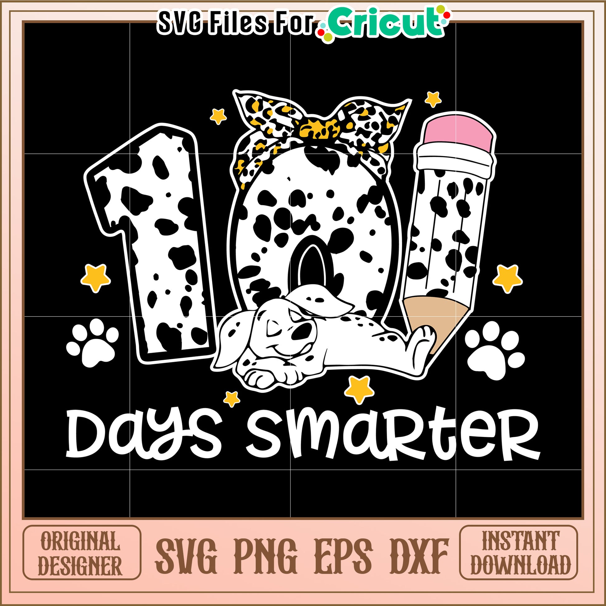 100 Days Smarter SVG Design Download