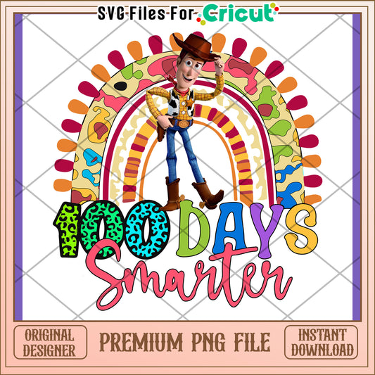 100 Days Smarter Woody PNG Design