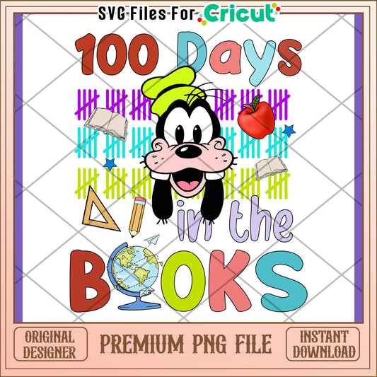 100 Days in the Books Goofy PNG