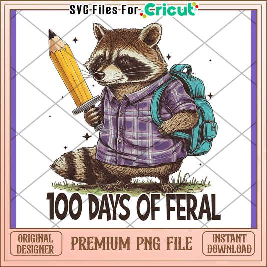 100 Days of Feral Raccoon PNG