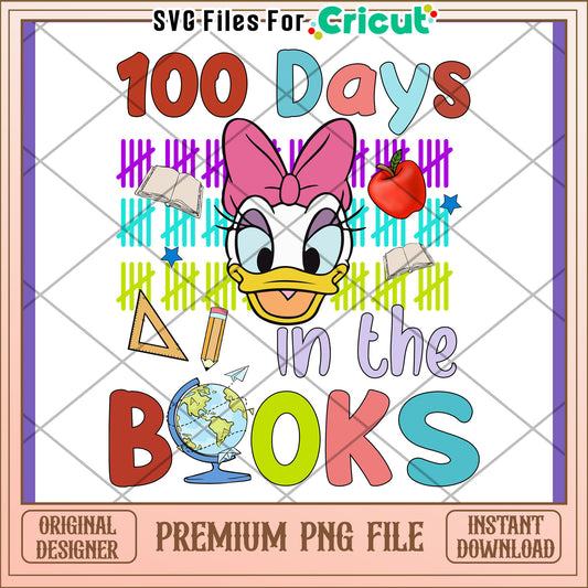 100 Days of Learning in the Books PNG Design