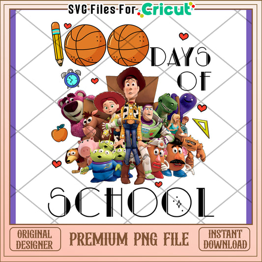 100 Days of School Character PNG Design Download
