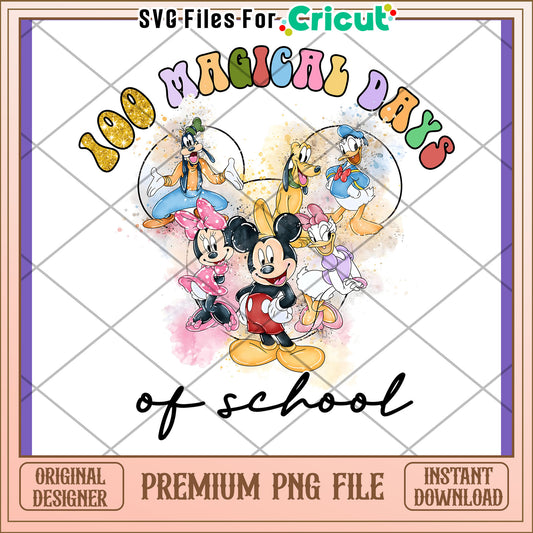 100 Days of School Disney PNG