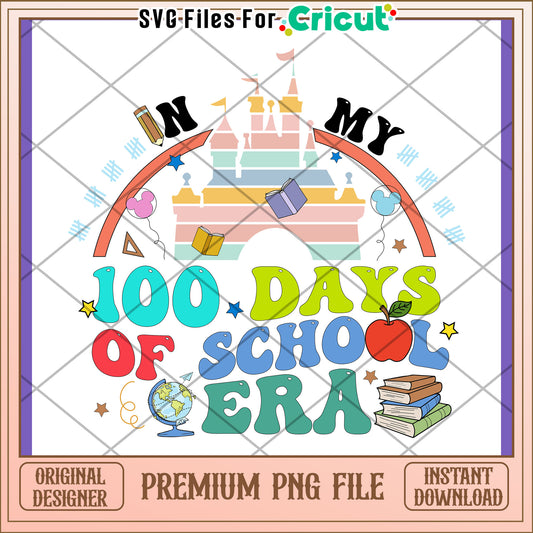 100 Days of School Disney PNG Design