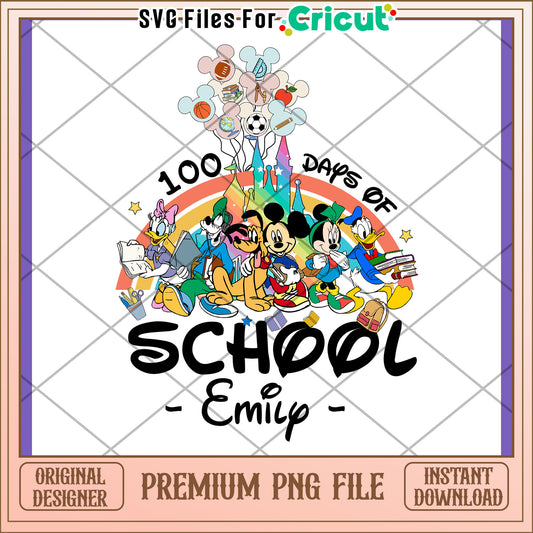 100 Days of School PNG Design for Kids Fun