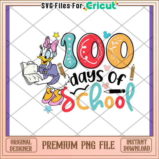 100 Days of School PNG Design for Kids' Crafts