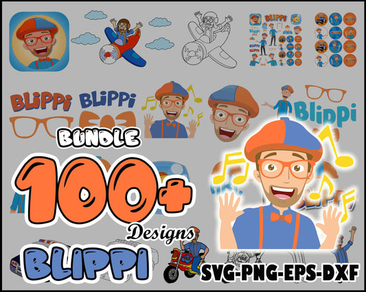 Blippi cartoon design bundle svg, blippi cartoon character​ svg