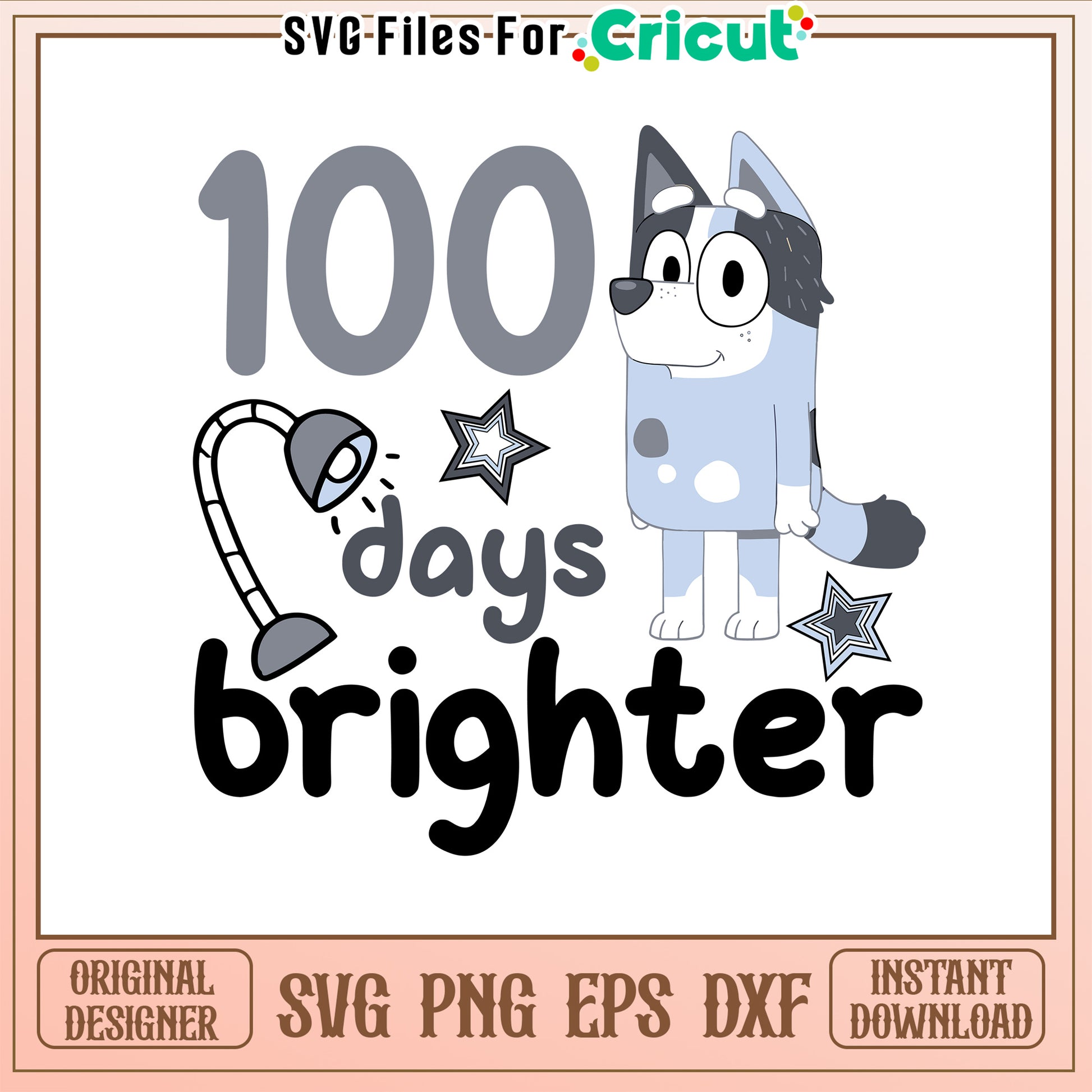 100 days brighter svg, bright star schools​ svg, muffin svg