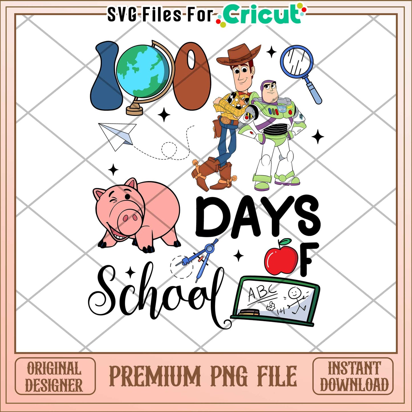 100 days of school Toy story school png, disney character png