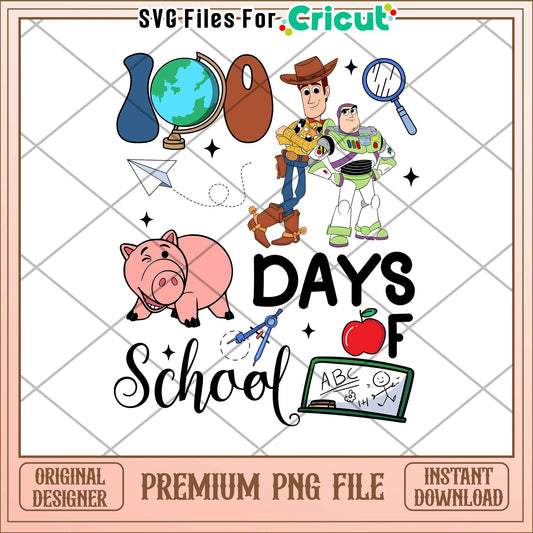 100 days of school Toy story school png, disney character png