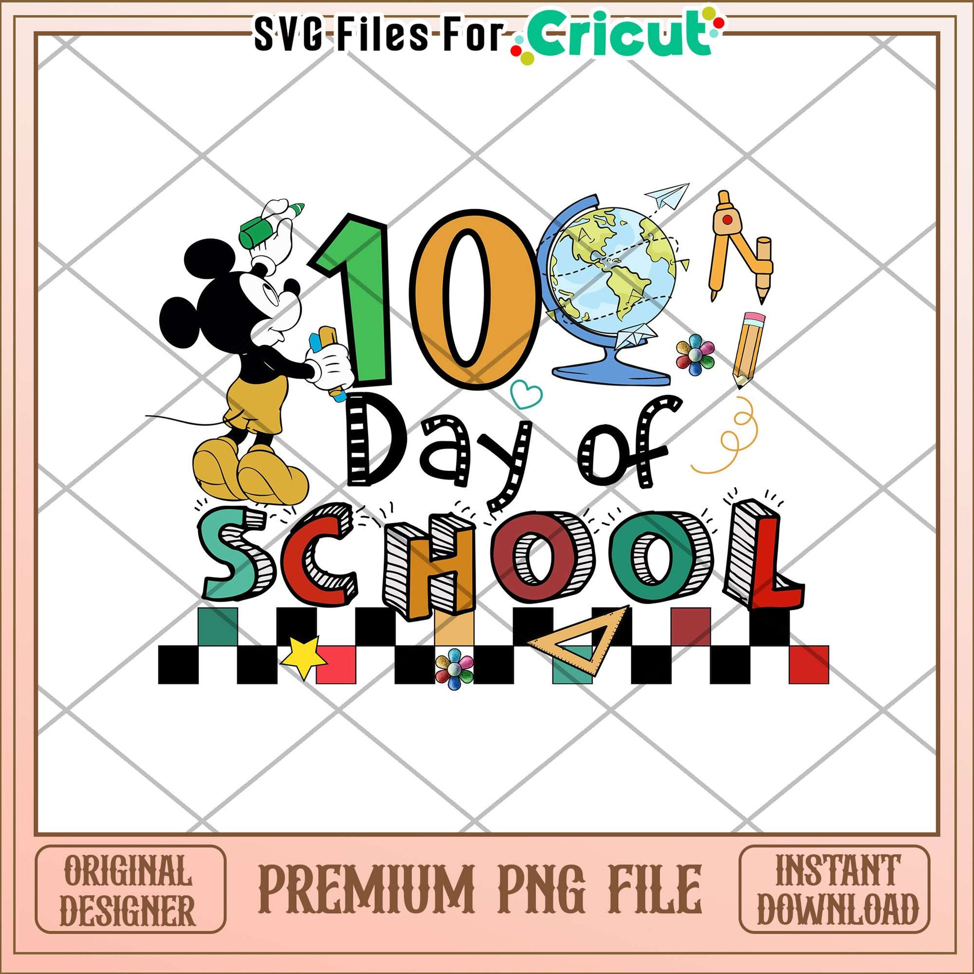 100 days of school mickey png, National geographic globe png