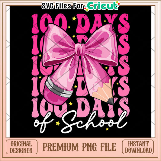 100 days of school png, cute design png, back to school time​ png