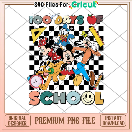100 days of school png, disney school png, mickey friends png