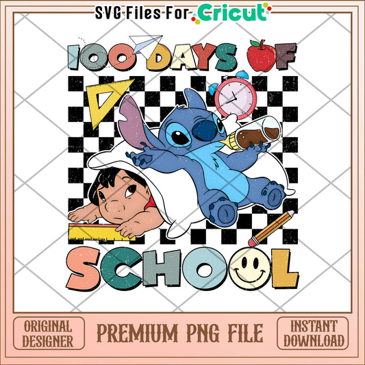 100 days of school png, stitch character png, disney png