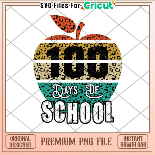 100 days of school png, vintage apple png, font design png