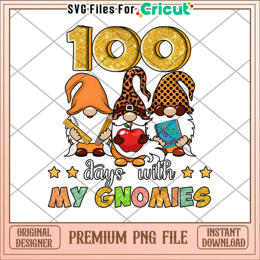 100 days with my gnomies png, gnomies christmas png, school png