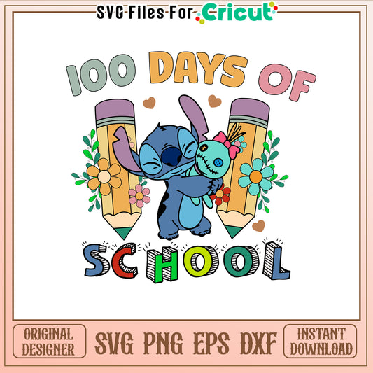 100th day of school svg, lilo and stitch svg, disney svg