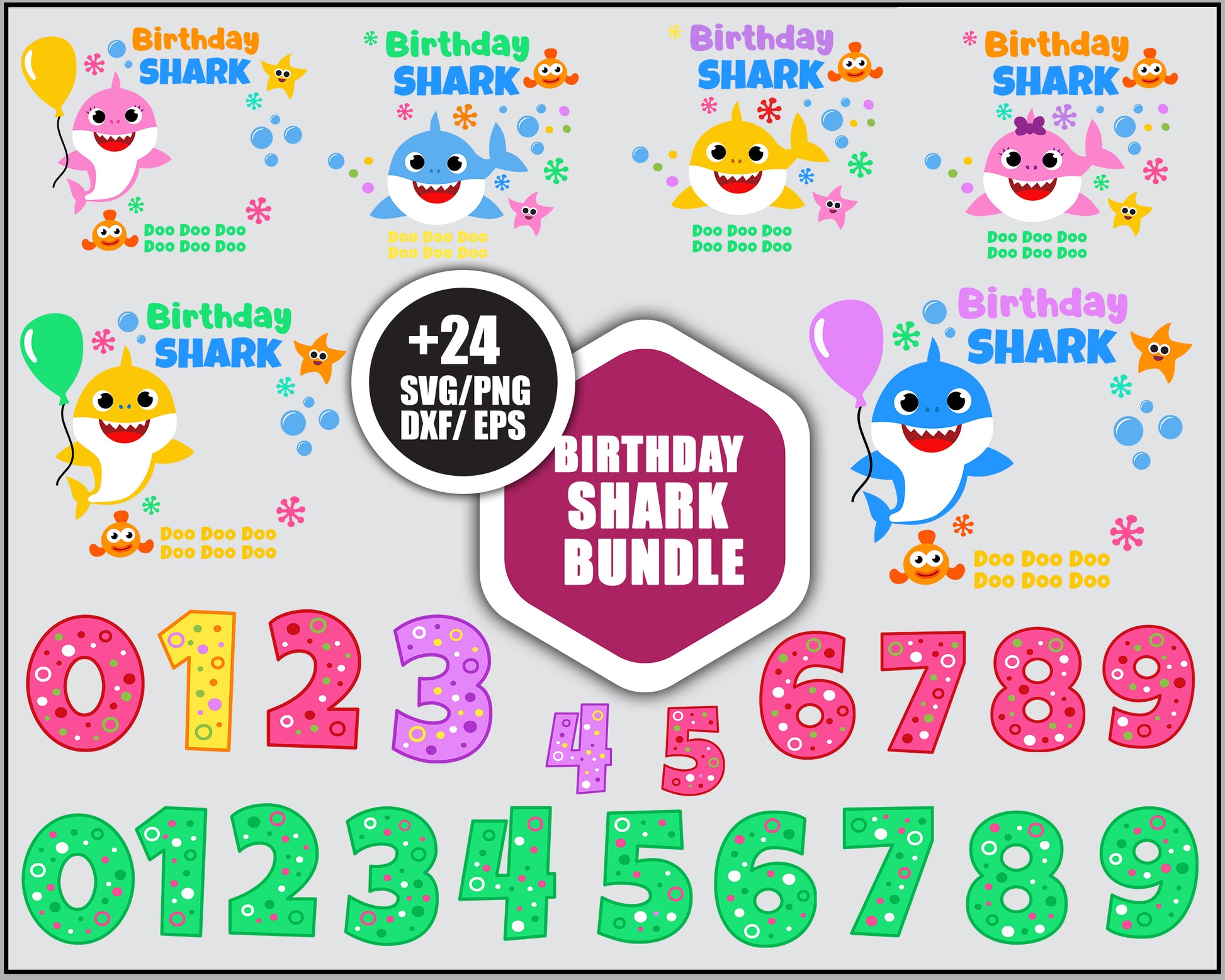 Birthday baby Shark SVG Bundle