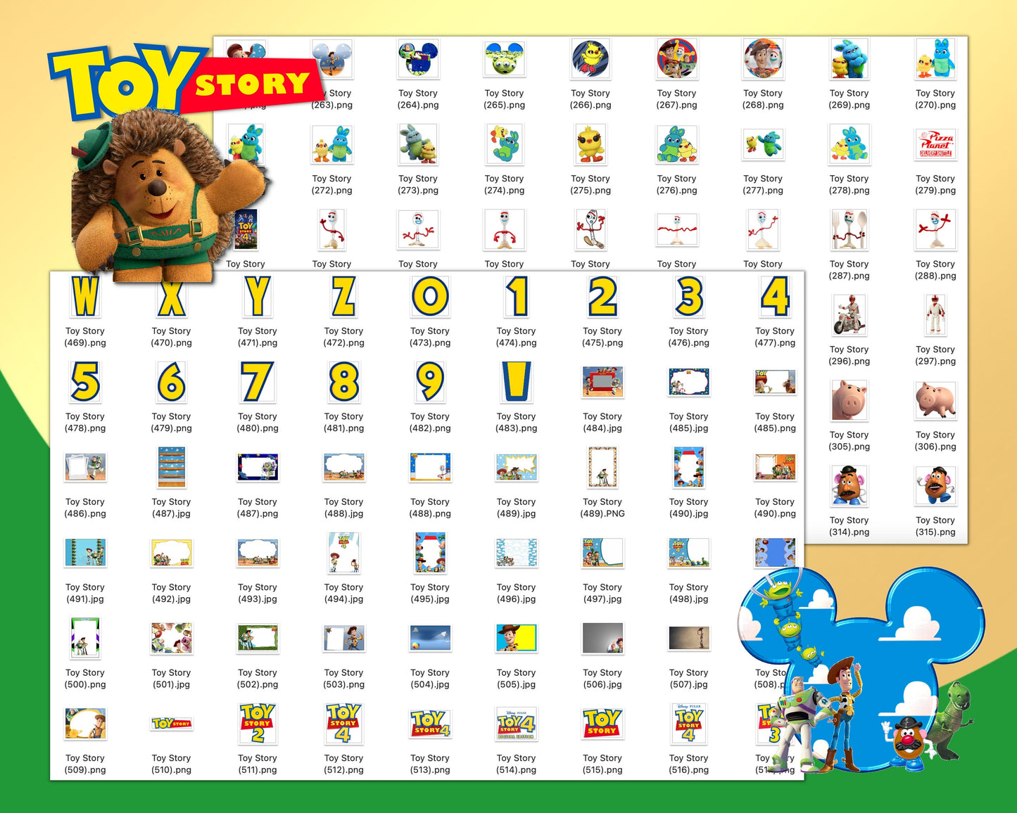 Toy story Clipart PNG bundle