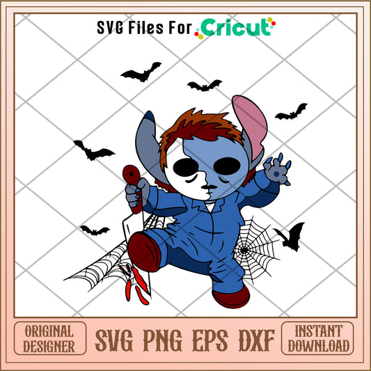 Stitch Michael Myers halloween svg