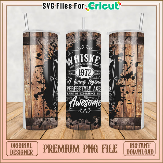 1972 Whiskey Barrel Tumbler PNG Design