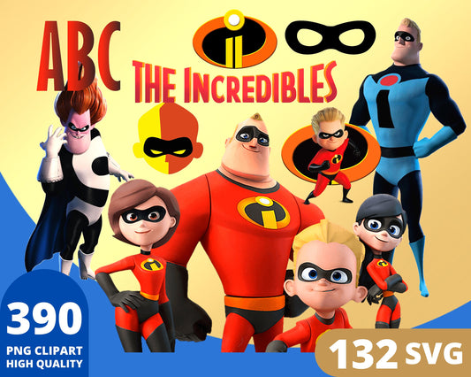 Incredibles Clipart PNG, SVG bundle