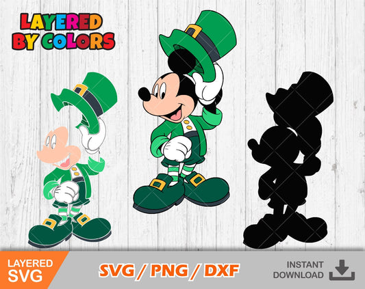 Mickey Saint Patricks Day clipart SVG Bundle
