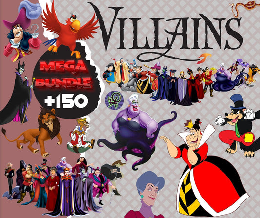 Villains Clipart PNG mega bundle
