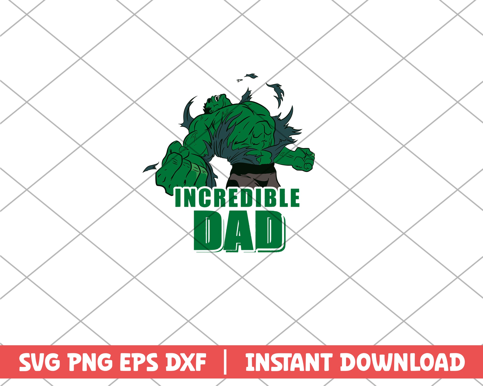 Marvel Hulk Strong Dad svg