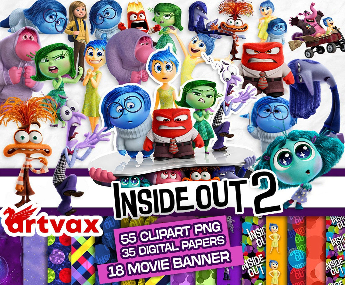 Inside out 2 clipart PNG bundle