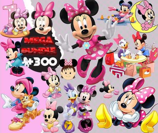 Disney minnie mouse pink SVG Bundle